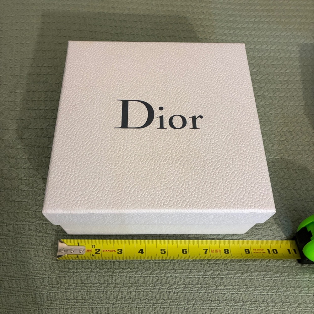 Dior Gift Box White 9" Square with tissue paper + sticker Excellent gently used
